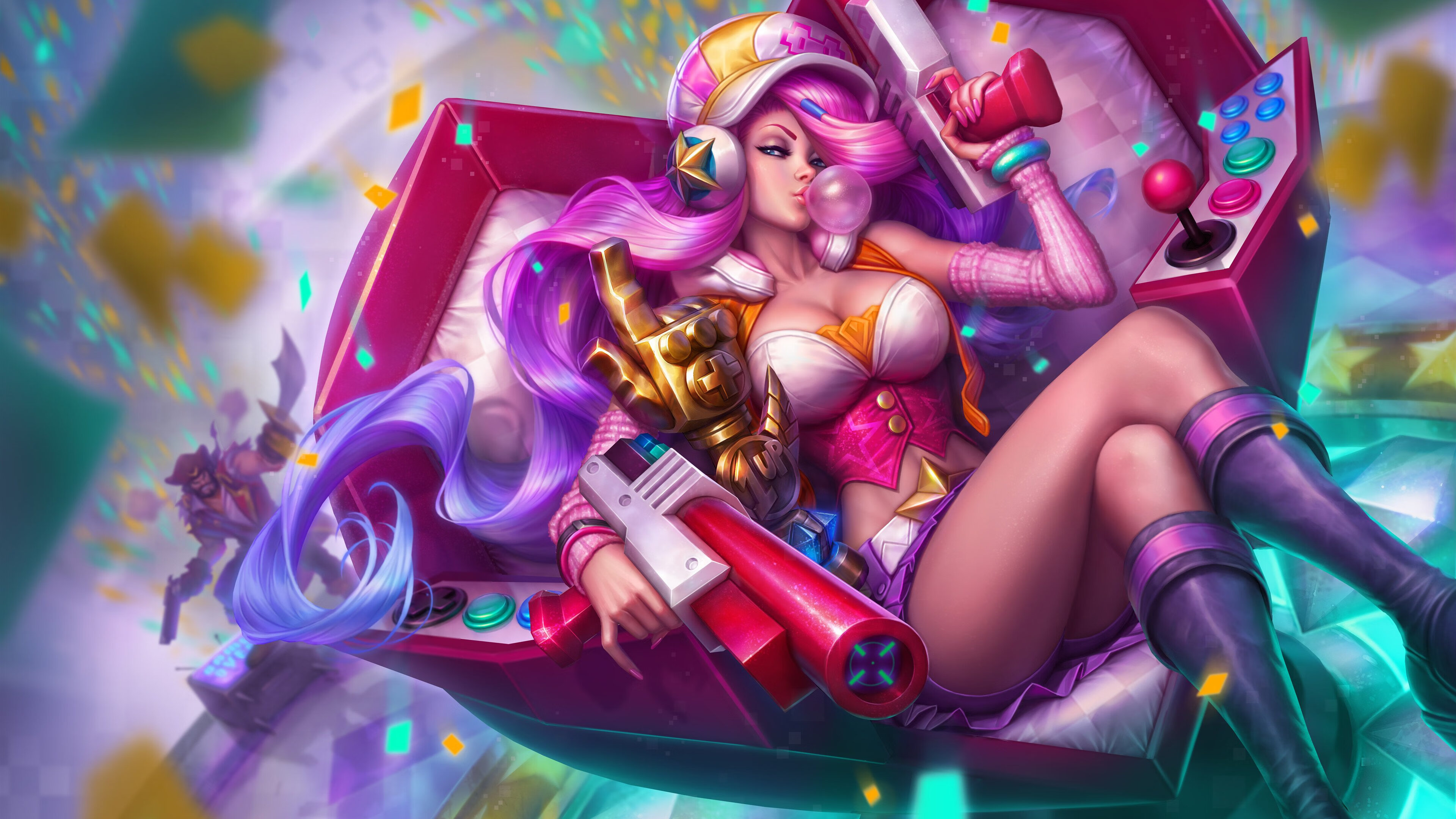 超现实赛道，当约基奇在银石用挡拆战术驾驶赛车，而尼克斯正用三分雨冲垮金州弯道